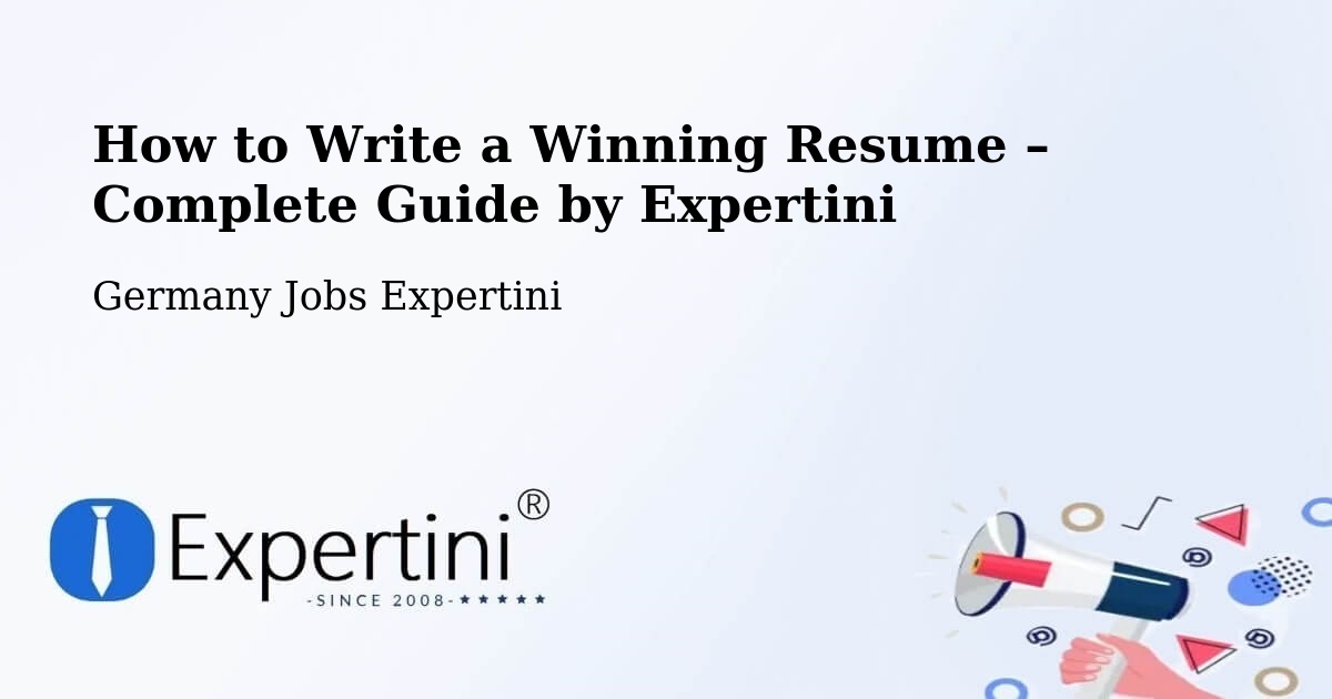 Resume Writing Guide for Job Seekers – Vrees - Vrees, Germany Jobs Expertini