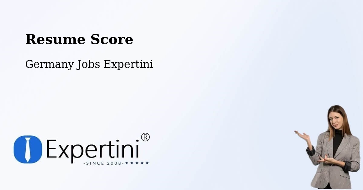 Resume Score - Germany Jobs Expertini